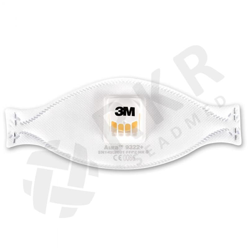 3M Aura 9322+ FFP2 tolmurespiraator klapiga