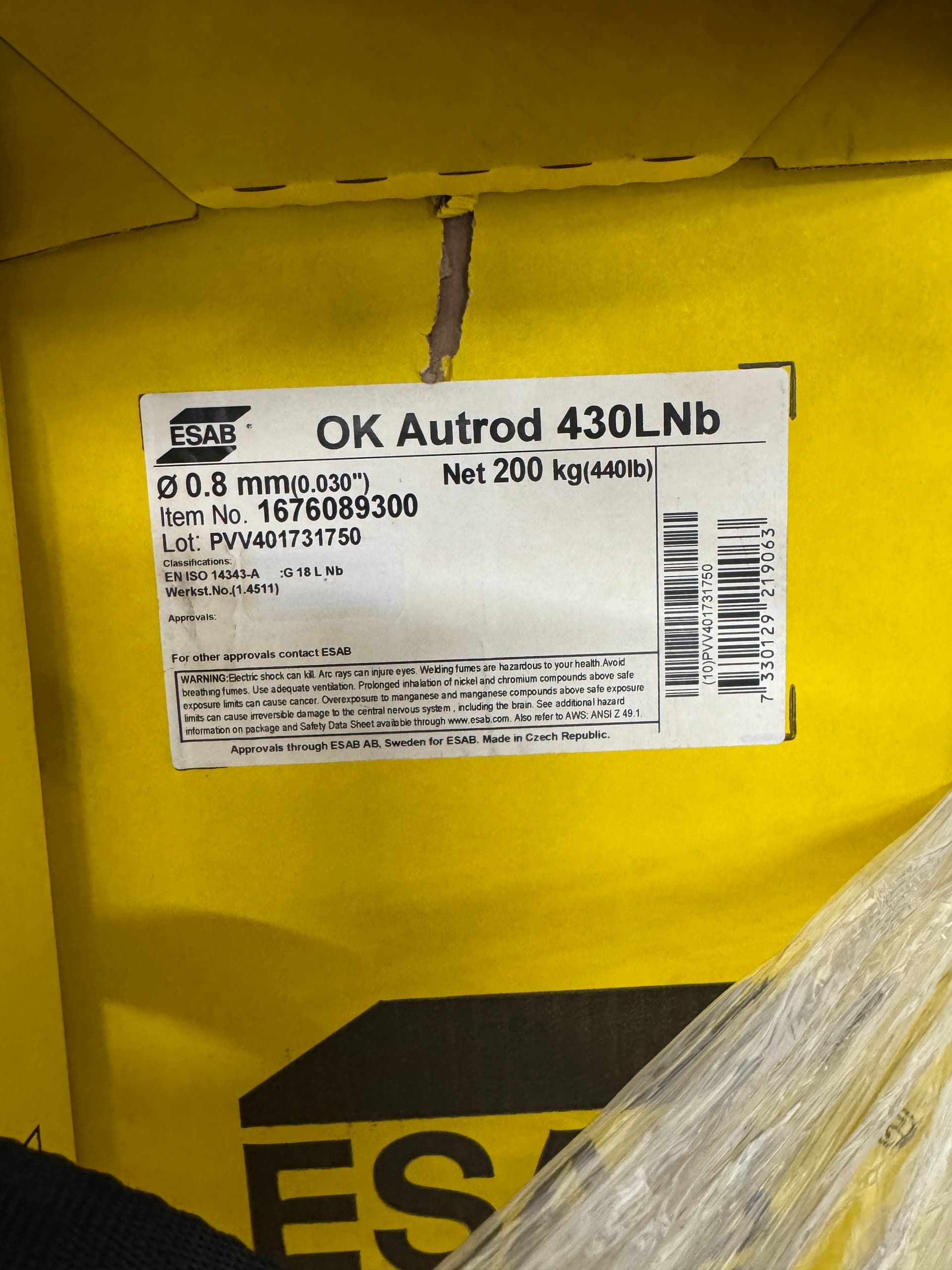 Keevitustraat Autrod 430LNb 0.8 mm tünnis