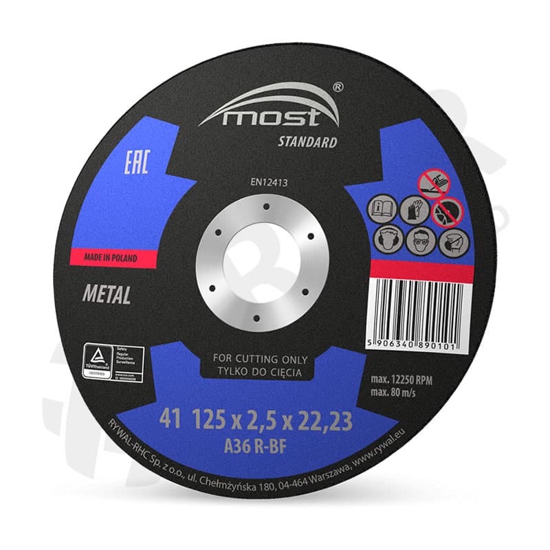 Lõikeketas MOST STANDARD METAL 41 125×2.0×22 A36RBF