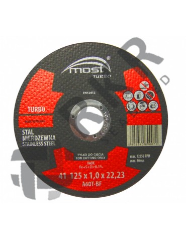 9414125100 - Lõikeketas MOST TURBO 41*125*1.0*22 A60TBF INOX