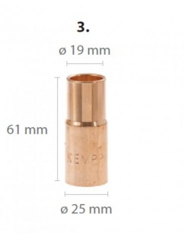 GX gaasidüüs L61mm / D19mm suur (305G, 405W, 428W)