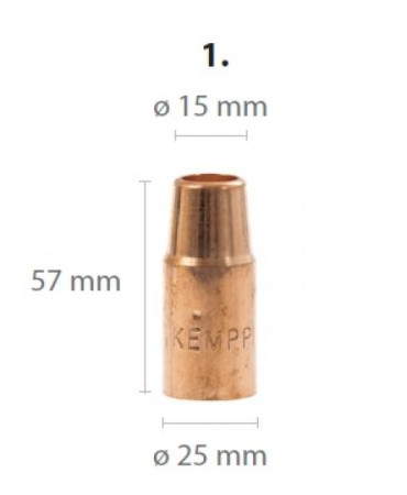 Uus asendav toode on W021173; GX gaasidüüs L57mm / D15mm lühike/kooniline (305G, 405W, 428W)